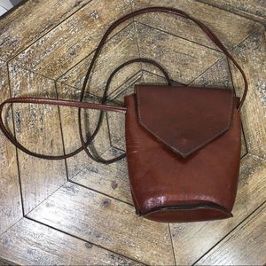 Nine West Brown Leather Crossbody Bag
